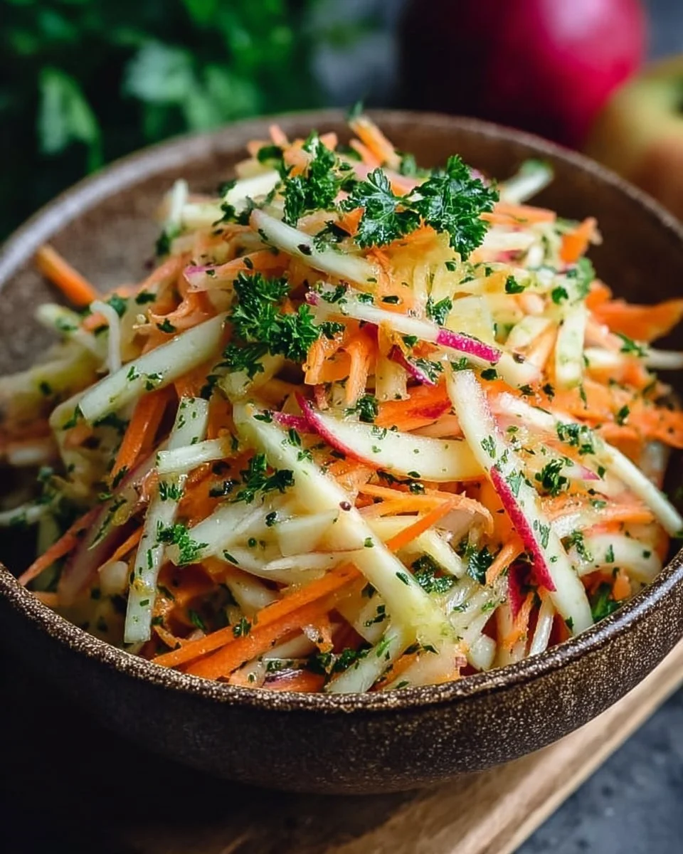 Insalata di Kohlrabi, Carote e Mele