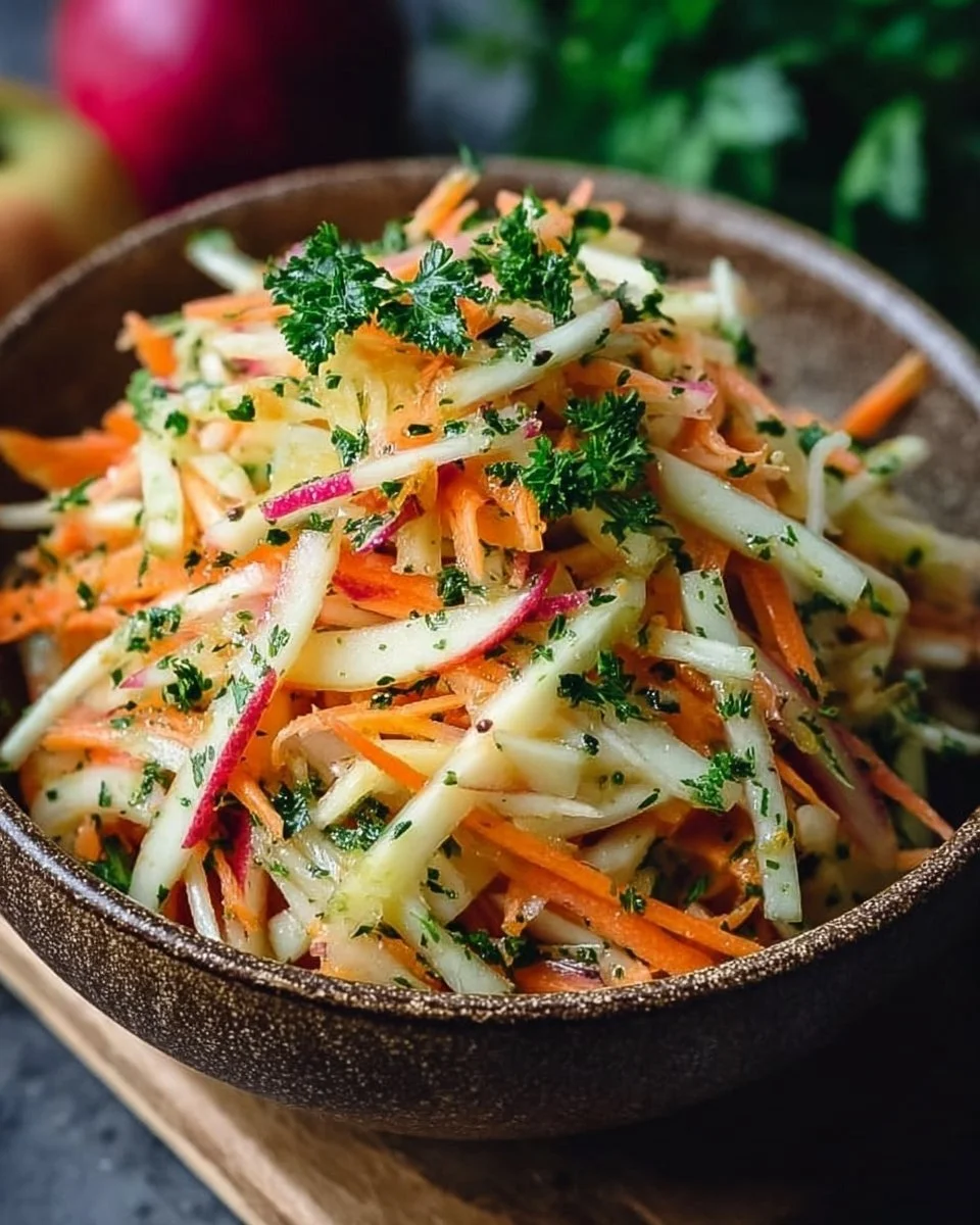 Insalata di Kohlrabi, Carote e Mele