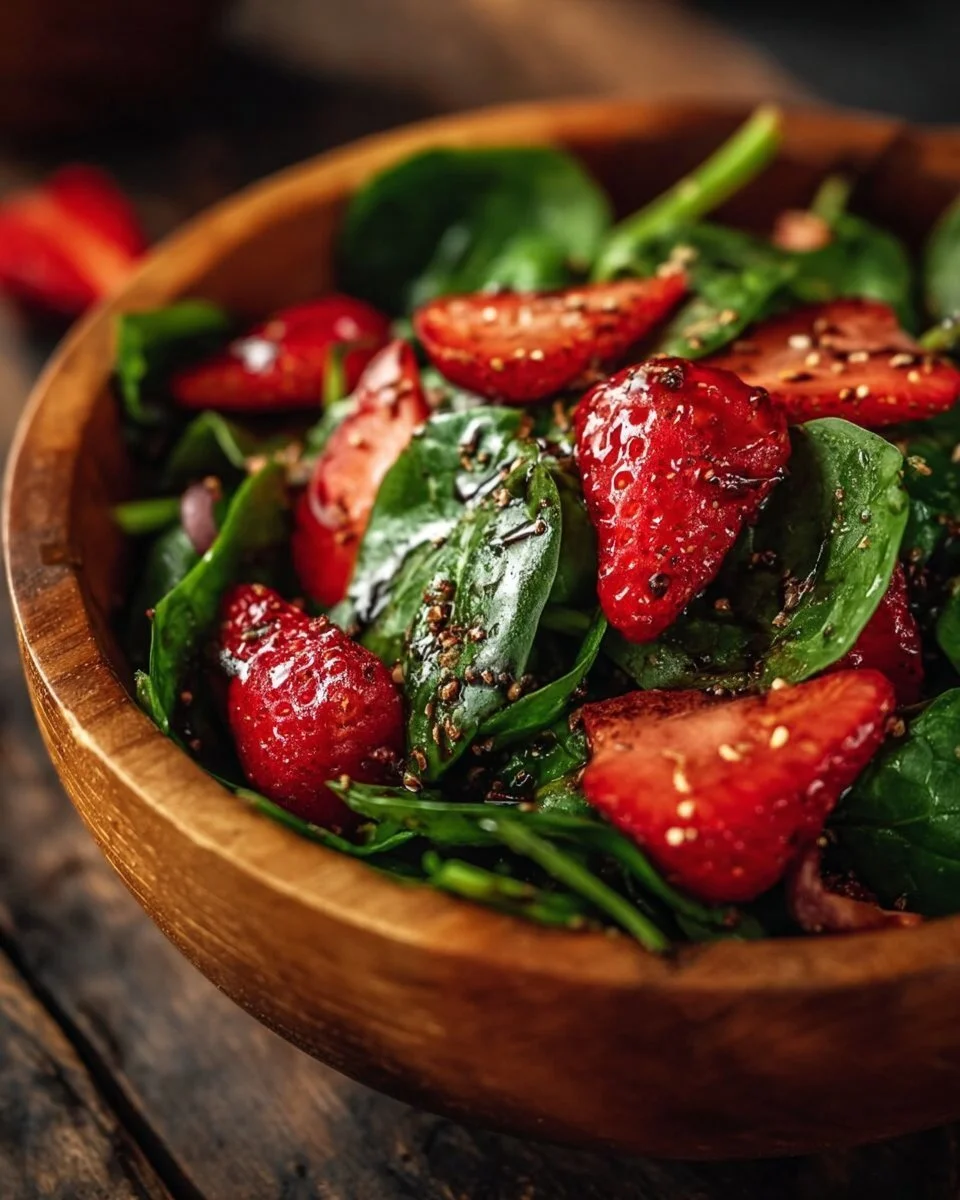 Insalata di Spinaci e Fragole con Balsamico