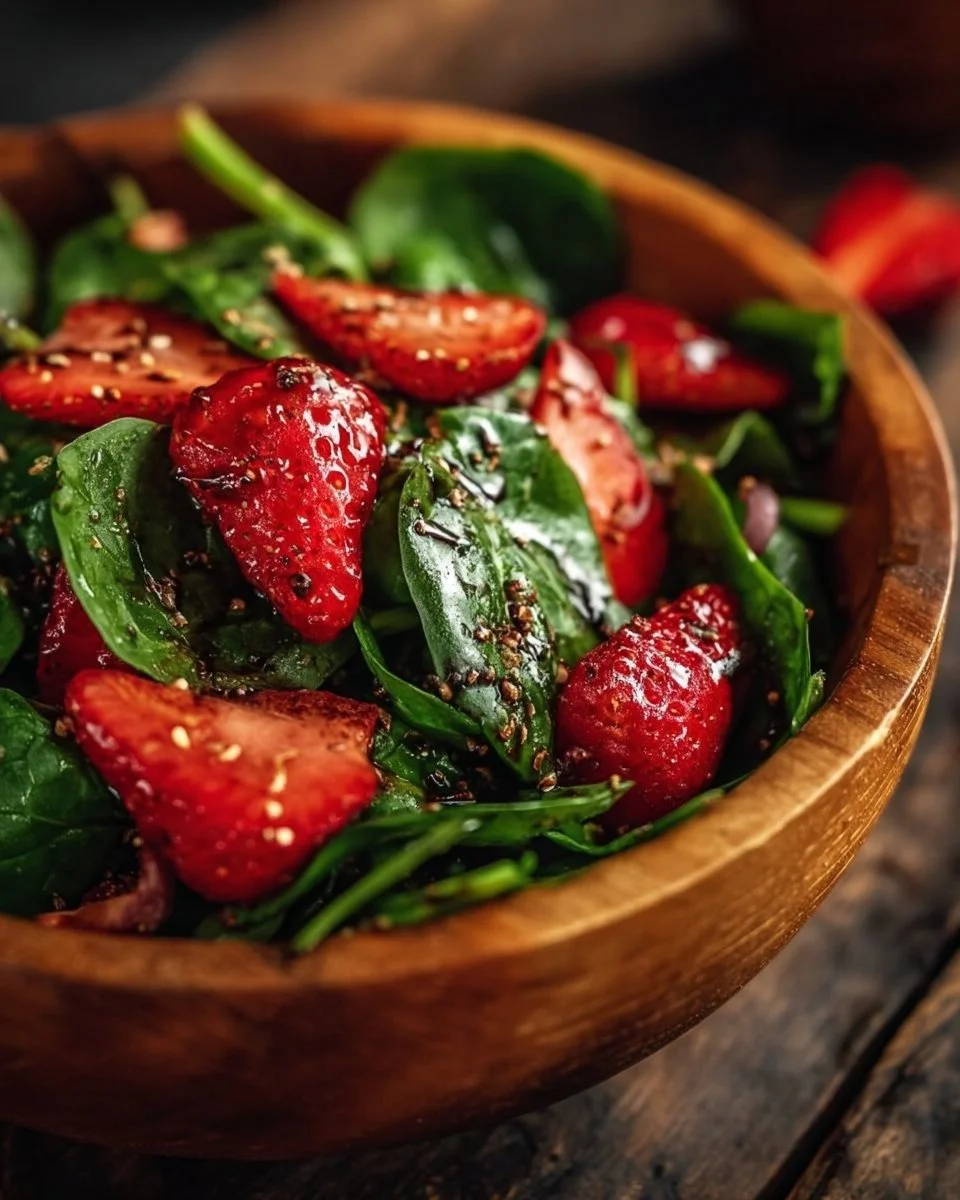 Insalata di Spinaci e Fragole con Balsamico