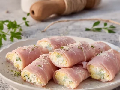 Involtini di prosciutto cotto con patate e ricotta