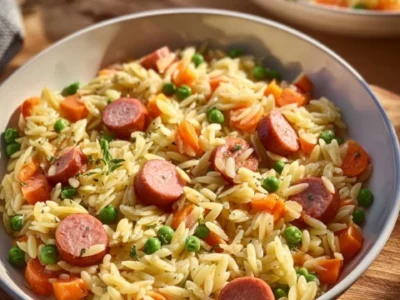 Kritharaki con salsicce