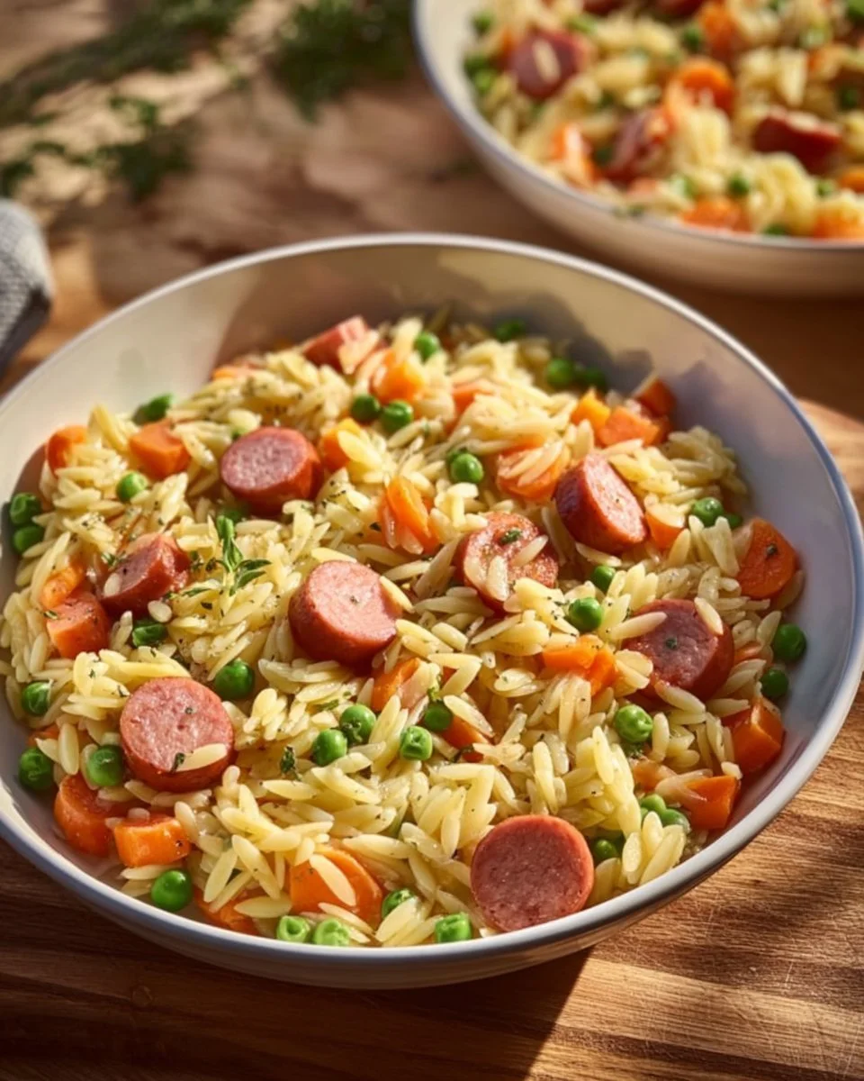 Kritharaki con salsicce