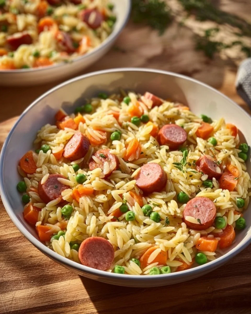 Kritharaki con salsicce