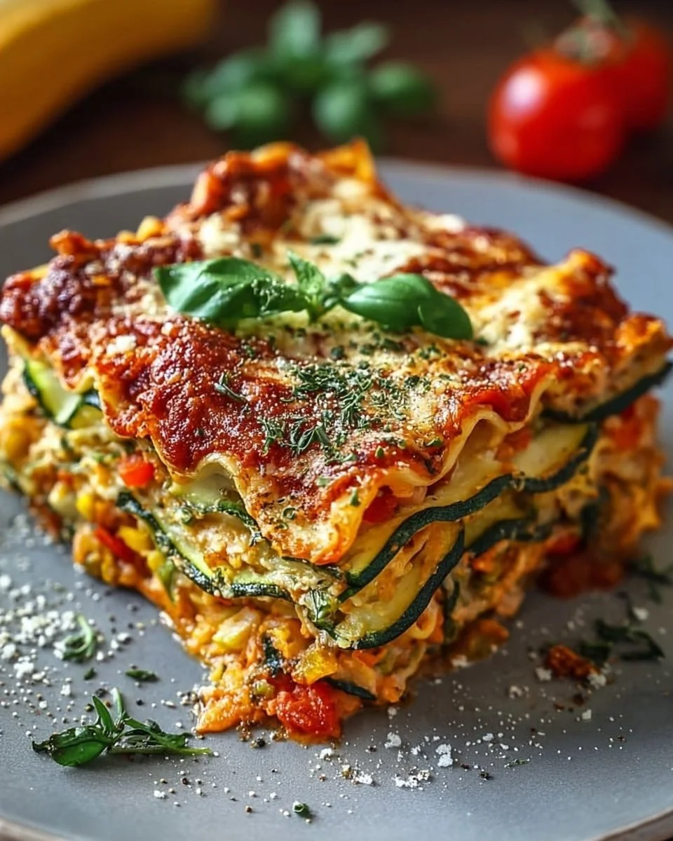 Lasagna ad alto contenuto proteico con verdure
