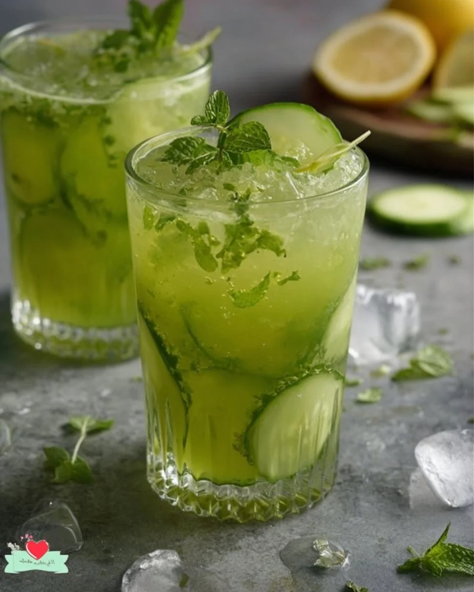 Limonata di cetriolo con zenzero e menta