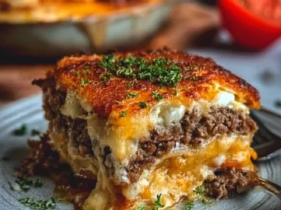 Low Carb Cheeseburger Al Forno