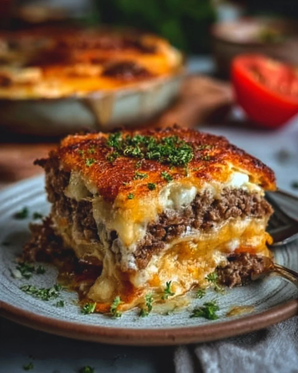 Low Carb Cheeseburger Al Forno