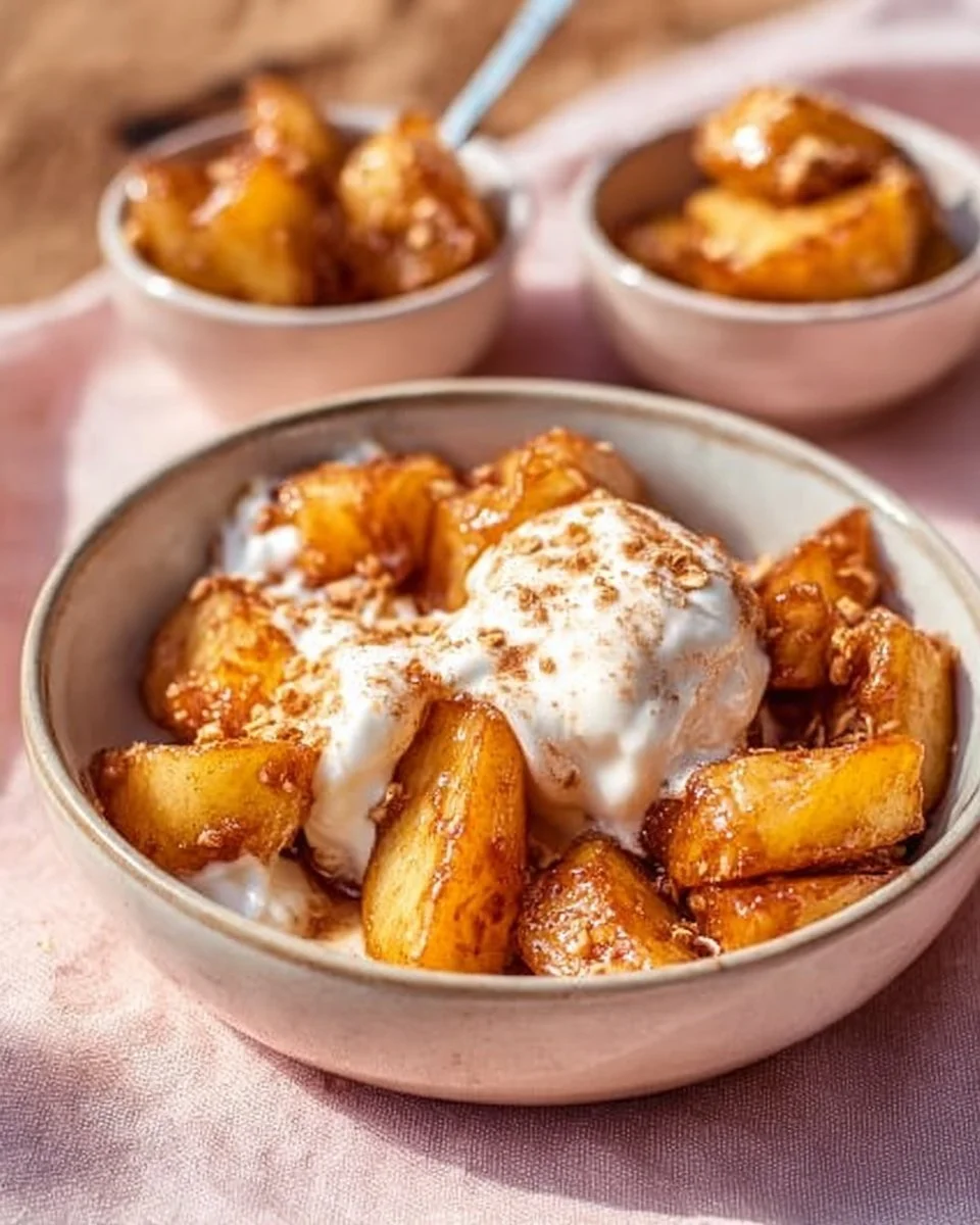 Mele al forno con granola e yogurt