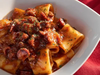 Paccheri con ragù di polpo