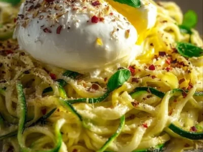 Pasta alla Zucchini e Limone con Burrata