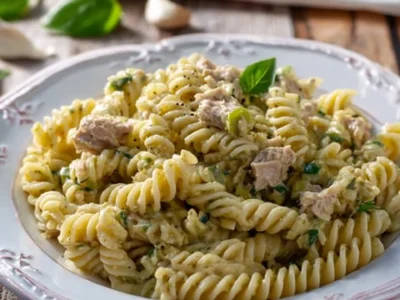 Pasta con salsa cremosa alle zucchine e tonno