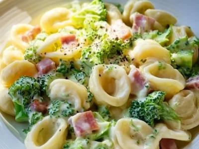 Pasta di broccoli e prosciutto