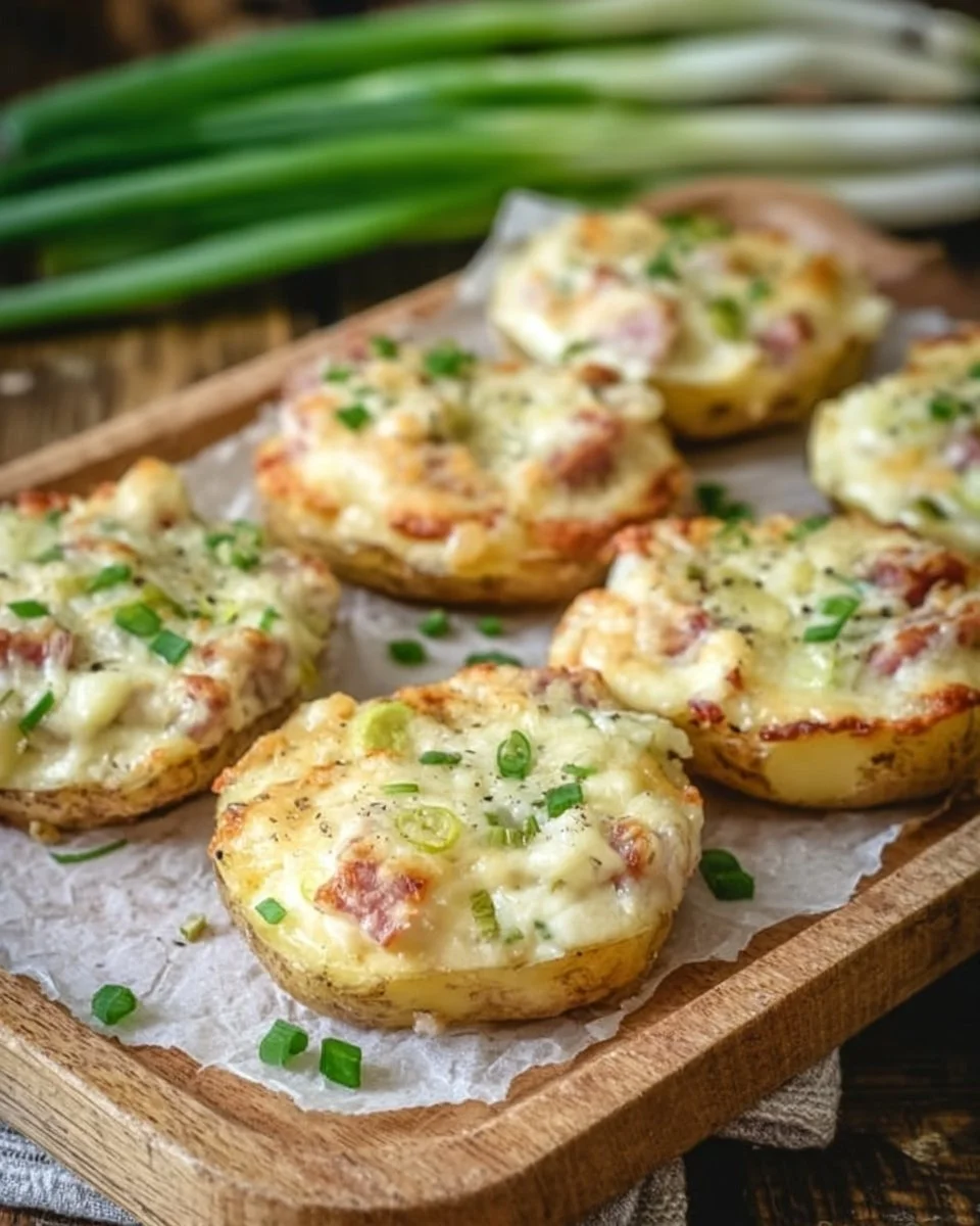 Patate ripiene di crème fraîche e prosciutto
