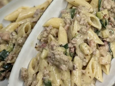 PENNE SALSICCIA E ZUCCHINE
