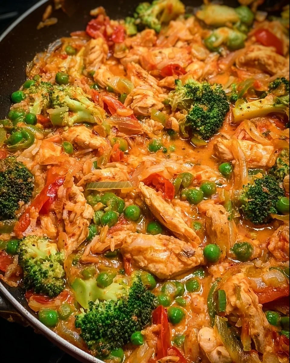 Piatto di verdure con pollo