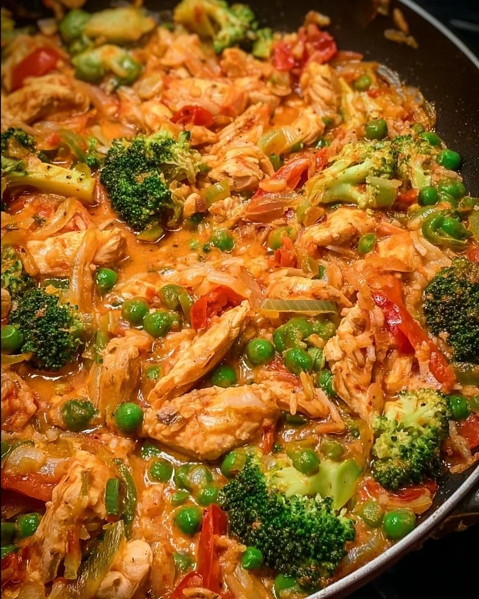 Piatto di verdure con pollo
