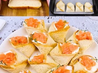 Pockets di Pane con Salmone Affumicato