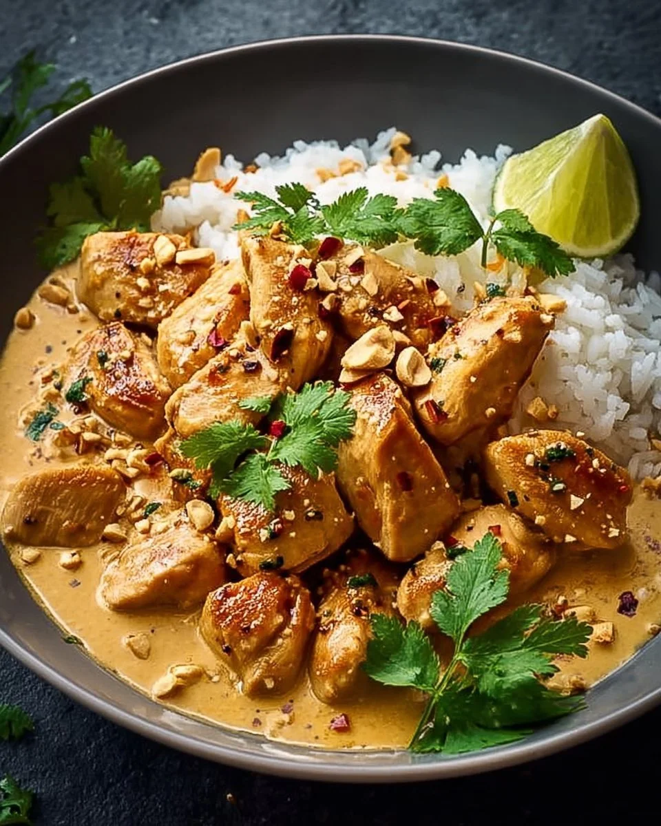 Pollo alle arachidi tailandesi