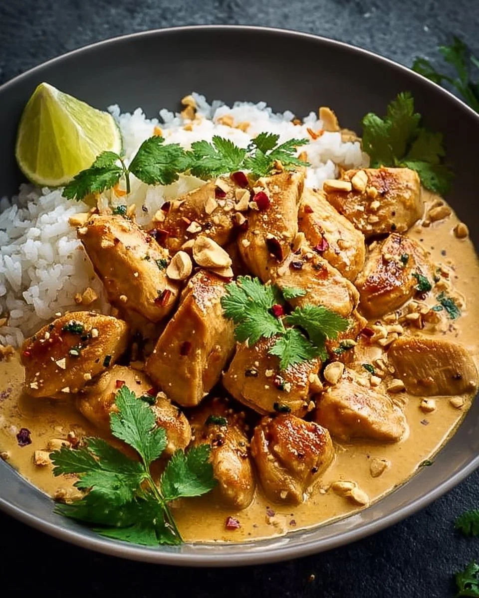 Pollo alle arachidi tailandesi