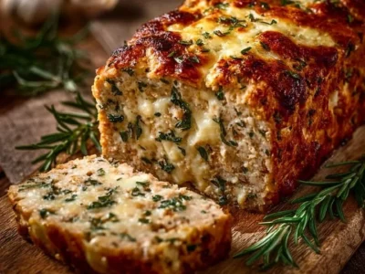 Polpettone di pollo al parmigiano e aglio