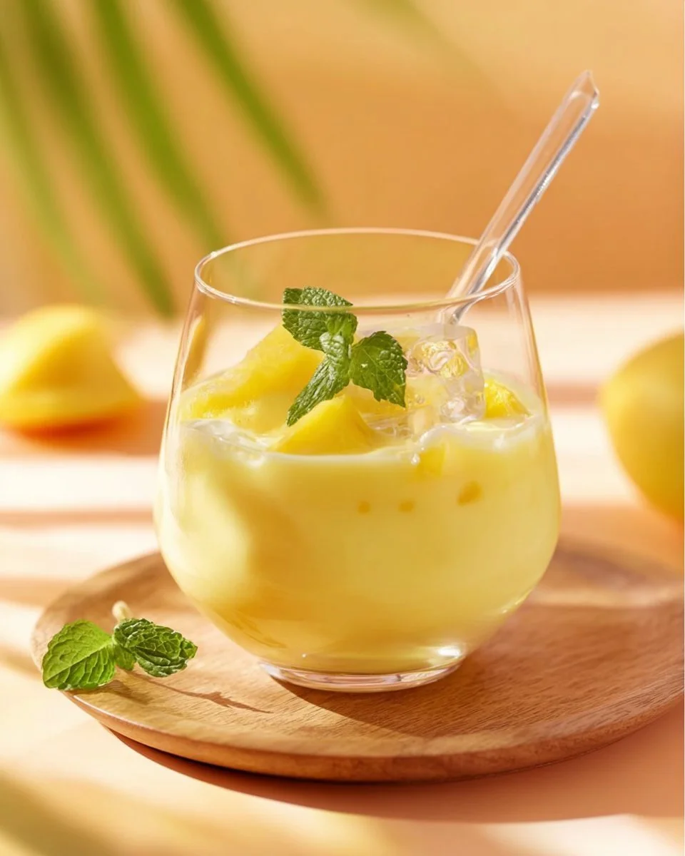 Punch di crema alle uova con ananas e spumante