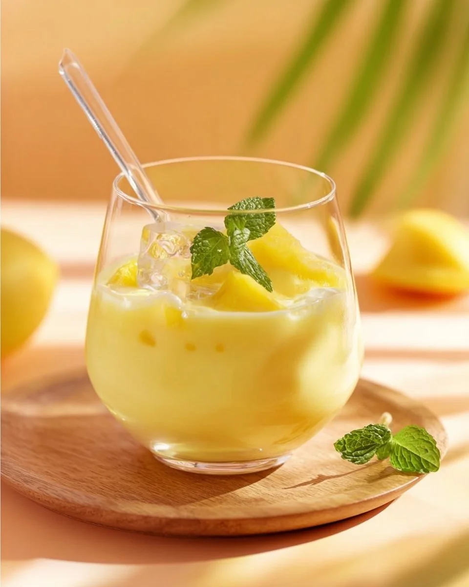 Punch di crema alle uova con ananas e spumante