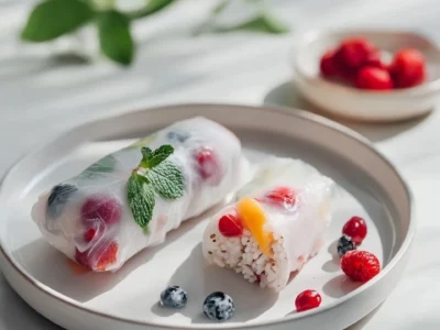 Rotoli estivi vegani con riso al cocco