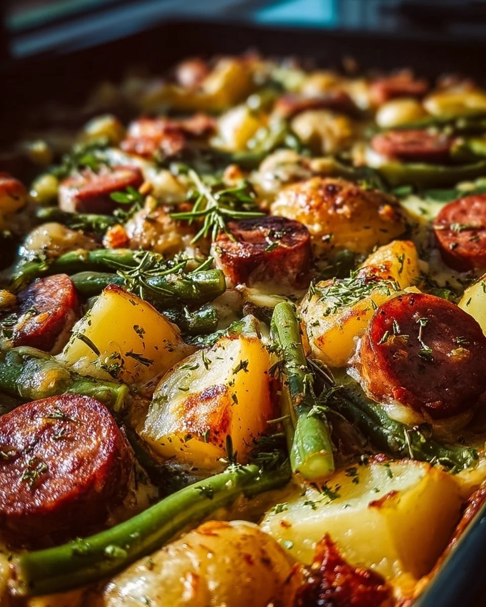 Sformato di salsiccia, fagioli e patate