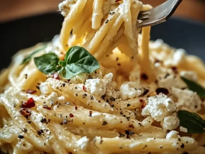 Spaghetti con Feta e Limone