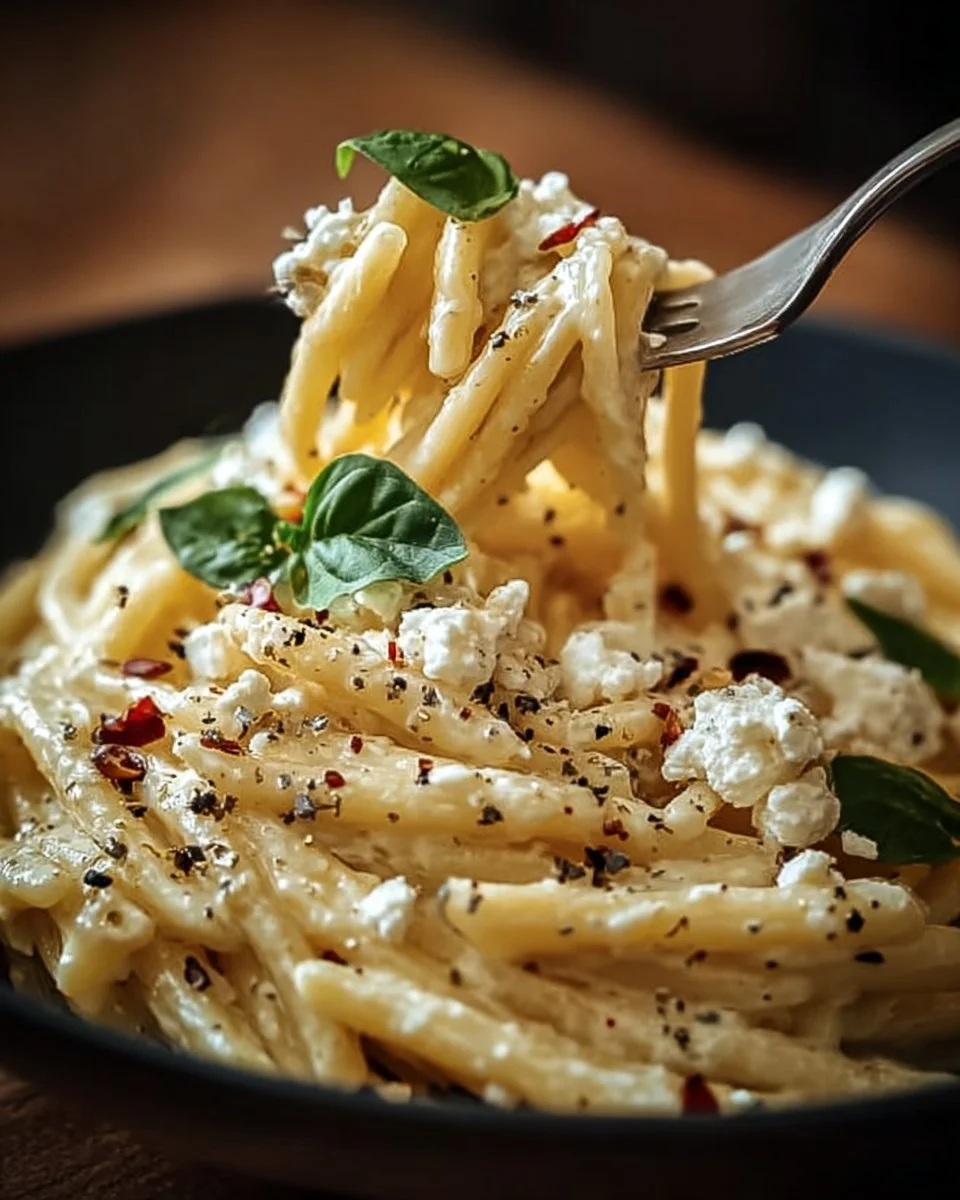 Spaghetti con Feta e Limone