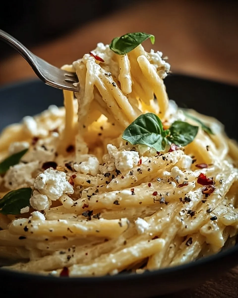 Spaghetti con Feta e Limone