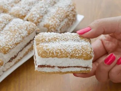 Torta Fredda Pavesini con Cocco e Cioccolato