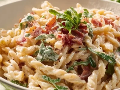 Trofie con Panna, Rucola e Speck