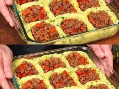 Purè di patate con carne e formaggio