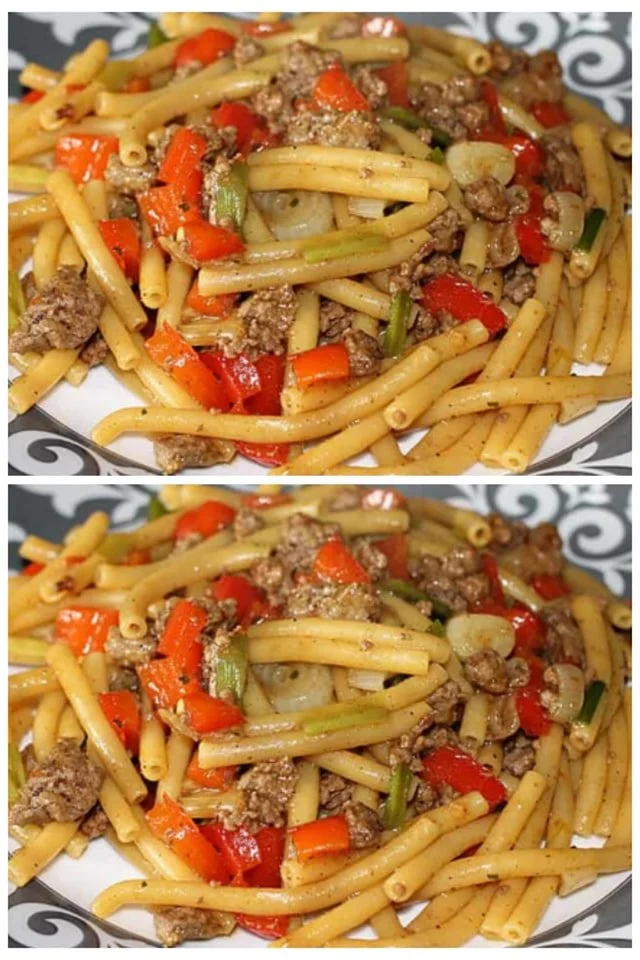 Spezzatino di spaghetti con carne macinata