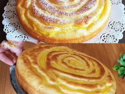 Torta di mele con crema pasticcera