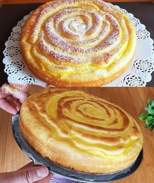 Torta di mele con crema pasticcera